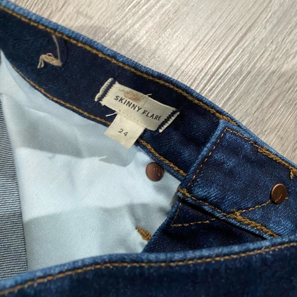 Women's Madewell Skinny Flare‎ Dark Wash NM251 Jeans 24 - Picture 5 of 7
